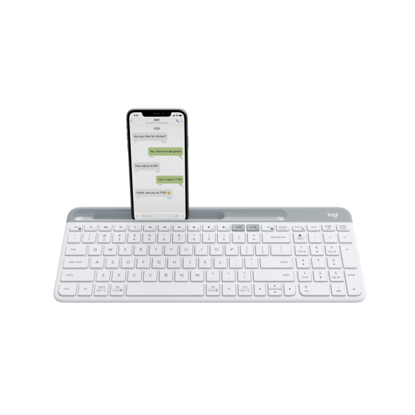 Logitech Keyboard K 580 Slim MultiDevice Keyboard - White